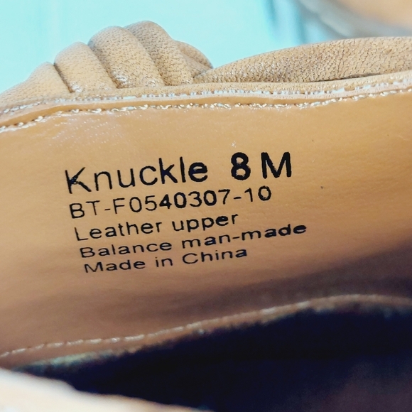 Hush Puppies Knuckle Camel Leather Mules C913 - Picture 12 of 13